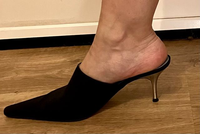 Mules negras talla 38