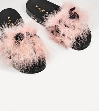 Sandalias Zara pelo de segunda mano en WALLAPOP