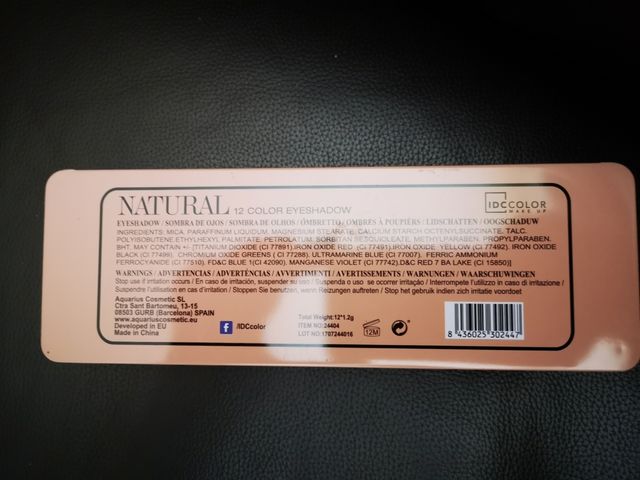 Paleta Natural 12 colores nude