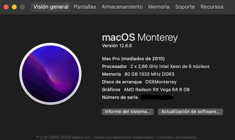 Mac Pro 5.1 (2010) 12 núcleos Xeon 80 gigas Ram afbeelding 2