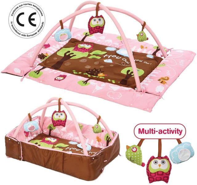 Manta de Juegos Rosa Búho de Ludi PROMOCIÓN