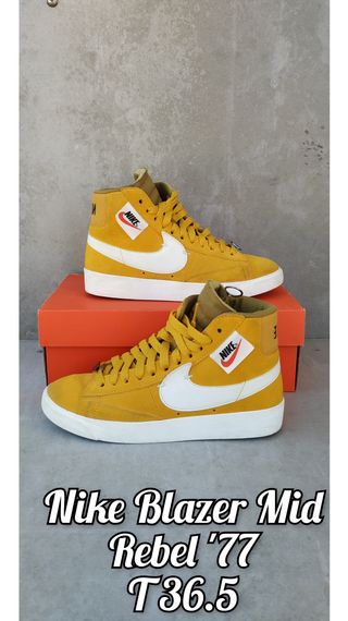 Nike Blazer Mid Rebel'77 mostaza. de segunda mano por 74 EUR en Tarragona  en WALLAPOP