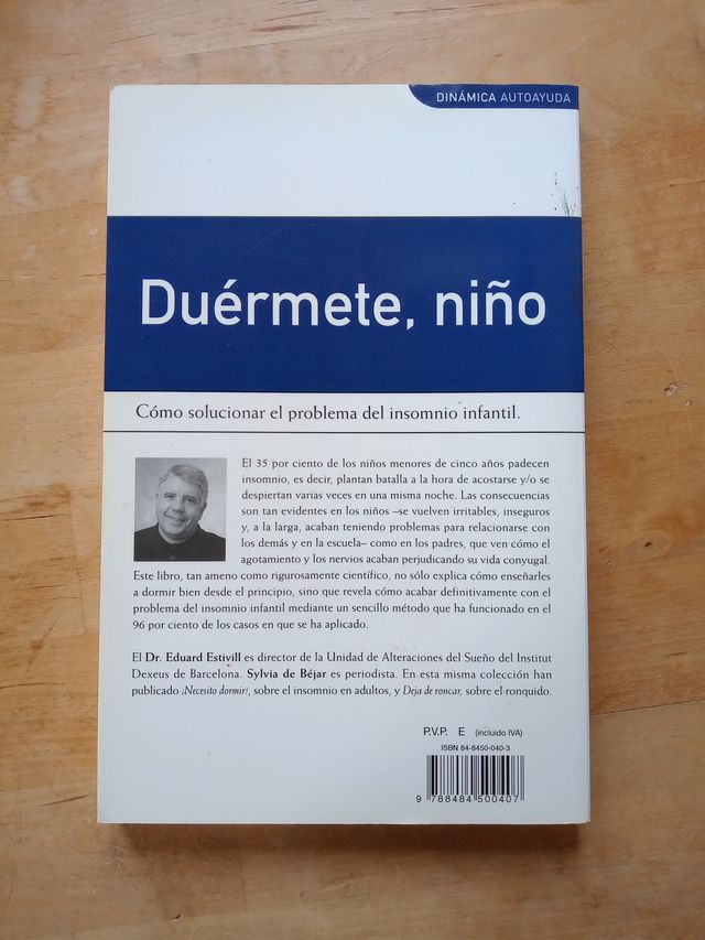 Libro Duermete niño Eduard Estivill Sylvia Bejar