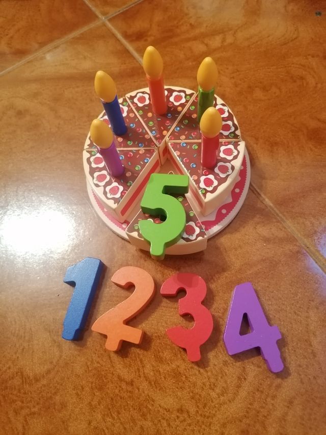 Juguete madera tarta