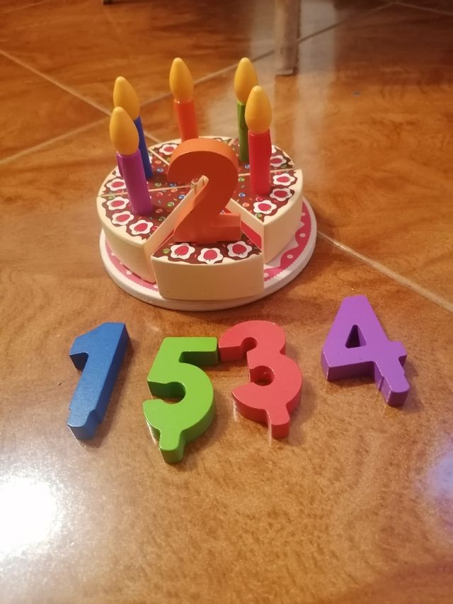 Juguete madera tarta