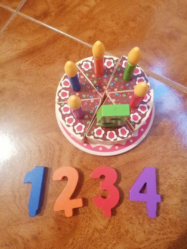 Juguete madera tarta
