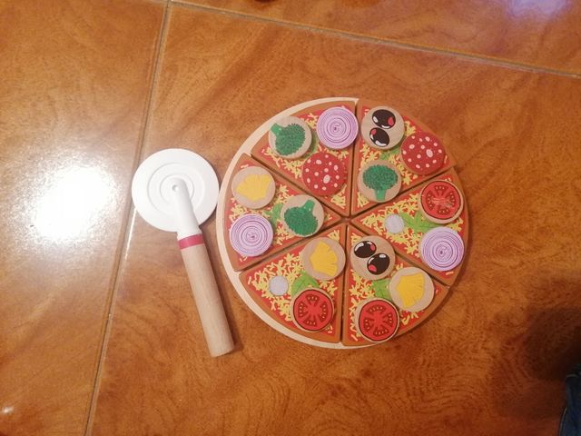Juguete madera pizza