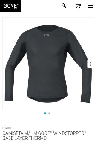 Camiseta interior térmica invierno gore de segunda mano por 30 EUR en  Madrid en WALLAPOP