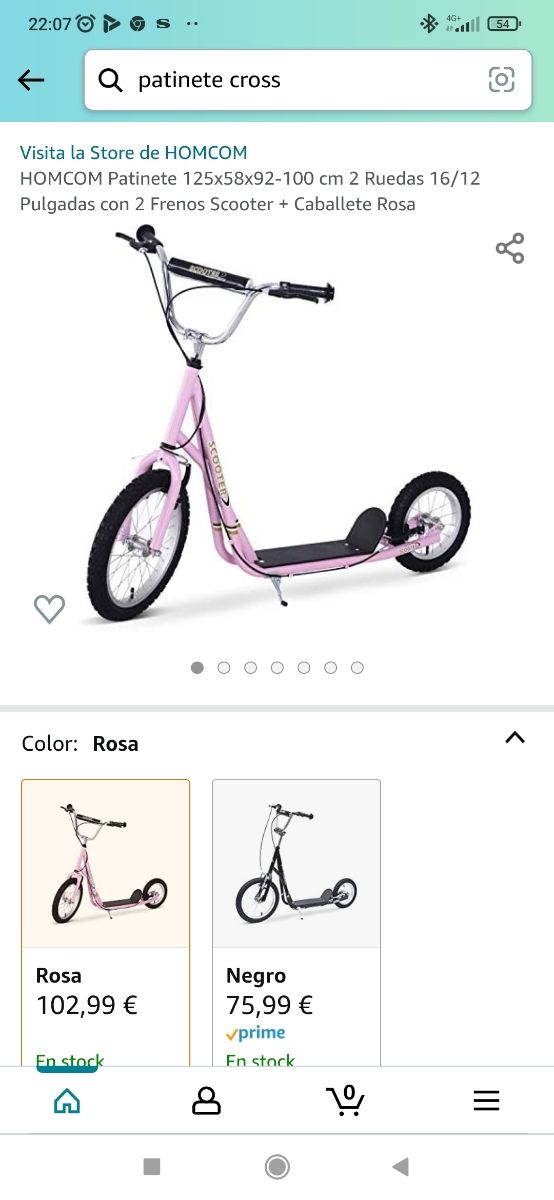 patinete cross. Se envía por Correos sin problema