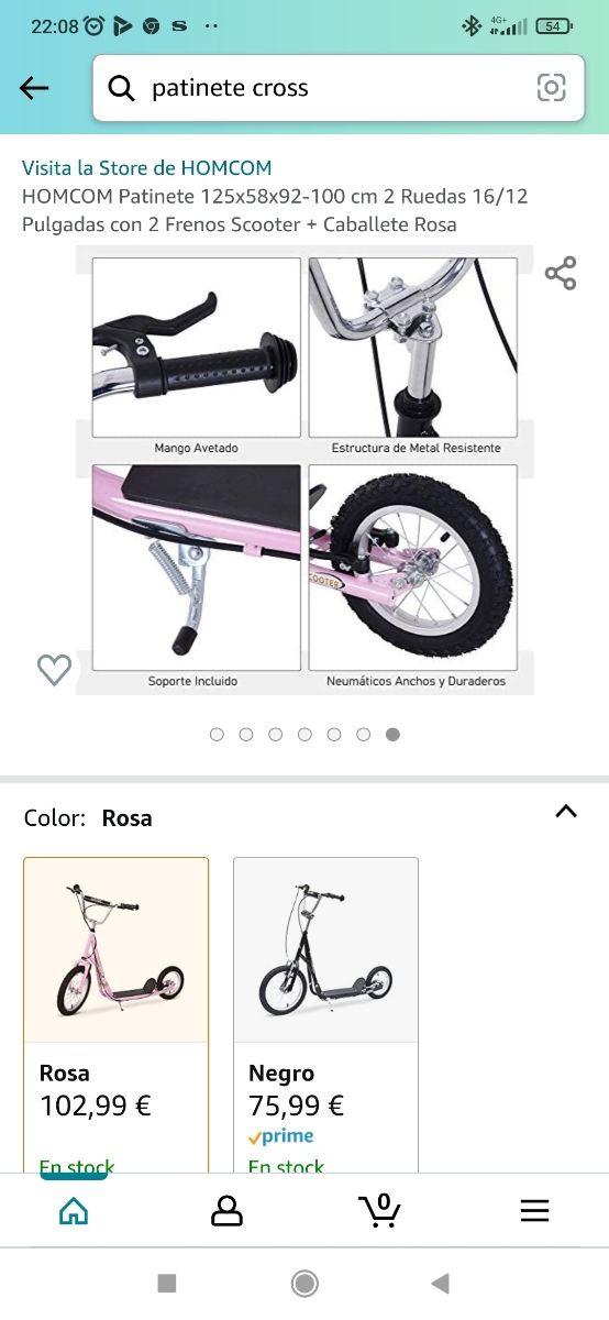 patinete cross. Se envía por Correos sin problema