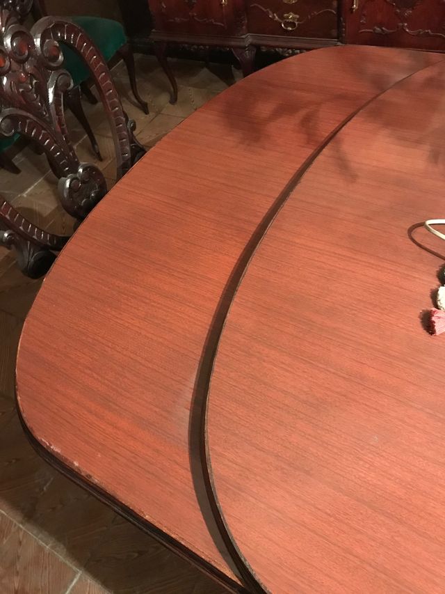 Mesa salón antigua abatible