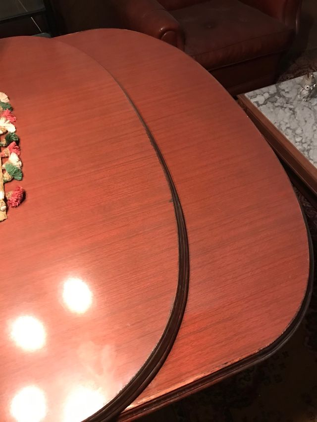 Mesa salón antigua abatible