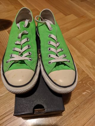 Converse verde claro, 38 de segunda mano por 40 EUR en San Sebastián de Los  Reyes en WALLAPOP