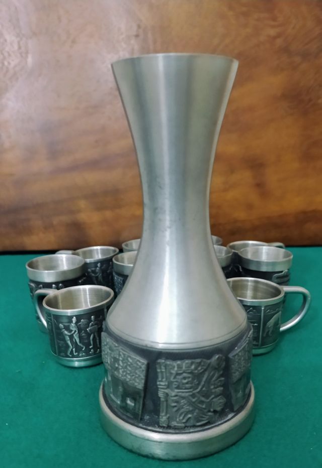 Juego Jarra y vasos Bolivia años 60