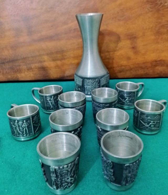 Juego Jarra y vasos Bolivia años 60