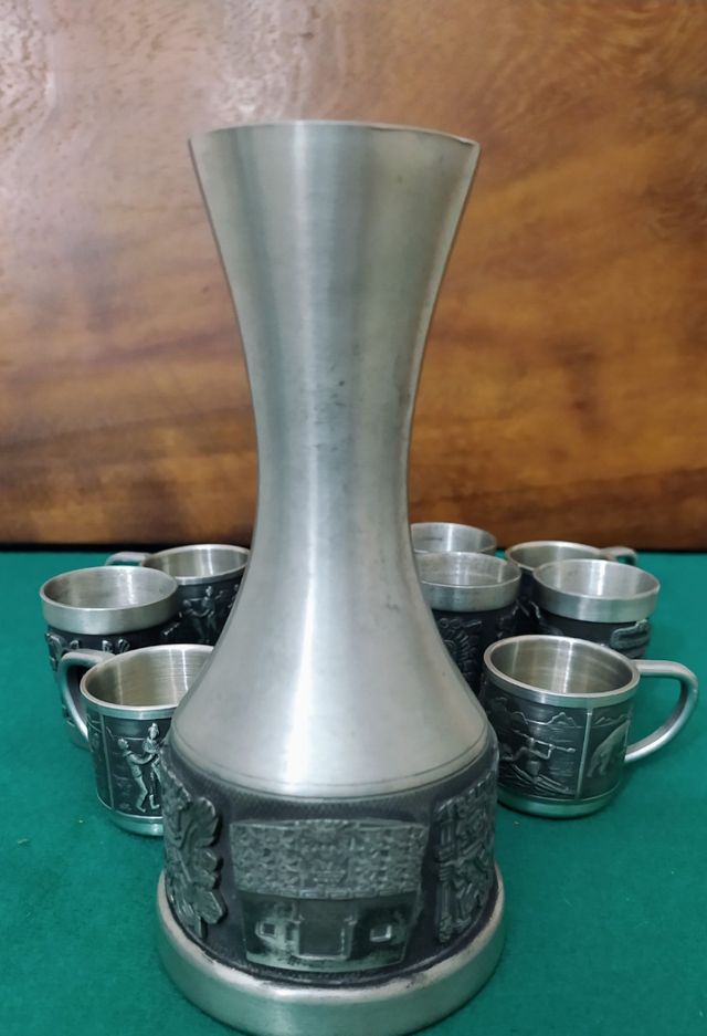 Juego Jarra y vasos Bolivia años 60