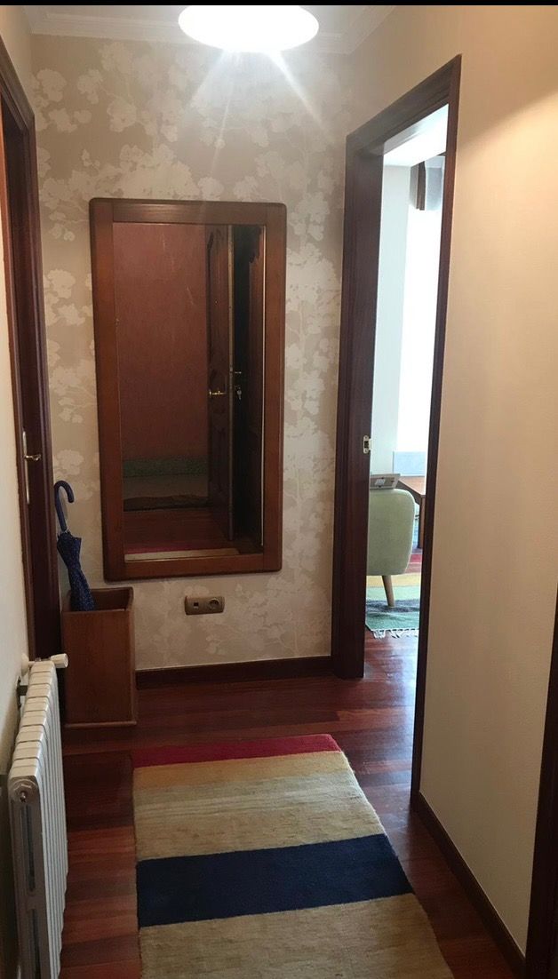 Alfombra pasillo lana y espejo(precio 30€ alfombra