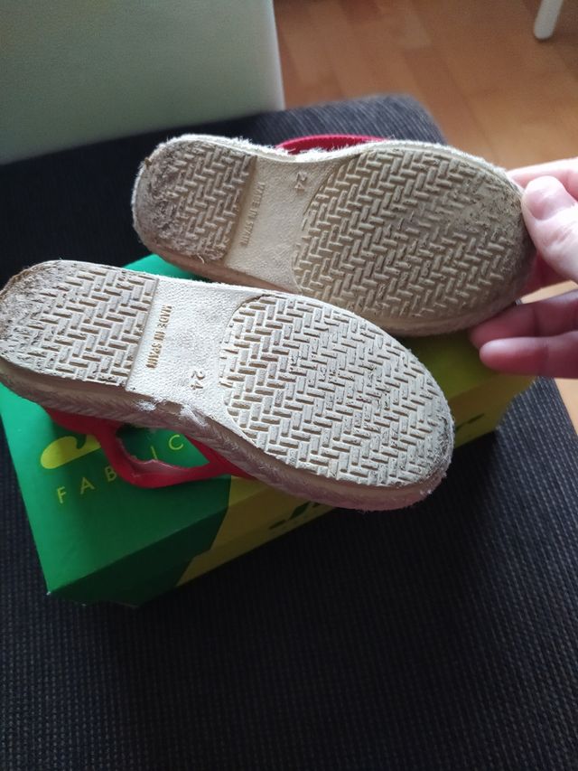 esparteras niña talla 24