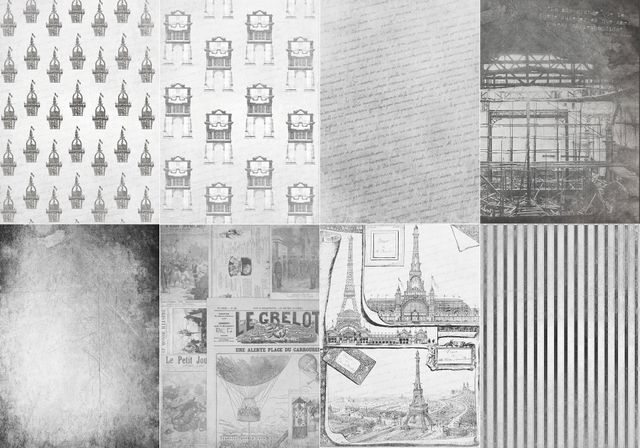 Papeles Scrap vintage - París A4