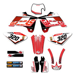 Adhesivos moto enduro Gas Gas EC 02-06 Roja