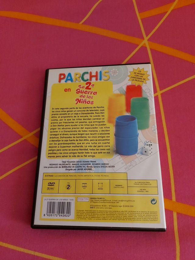 Pack Parchis La guerra de los niños 4 Dvds+4 Cds