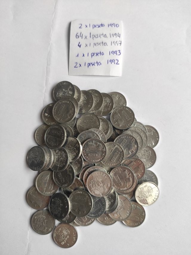 Monedas pesetas antiguas