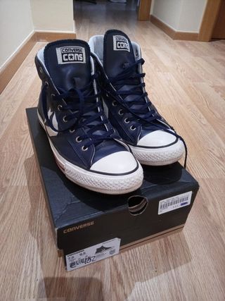 Converse altas polipiel azul marino unisex de segunda mano por 35 EUR en  Albacete en WALLAPOP