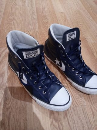 Converse altas polipiel azul marino unisex de segunda mano por 35 EUR en  Albacete en WALLAPOP