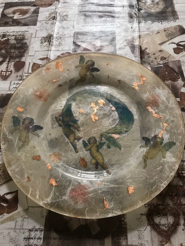Piatto decoupage