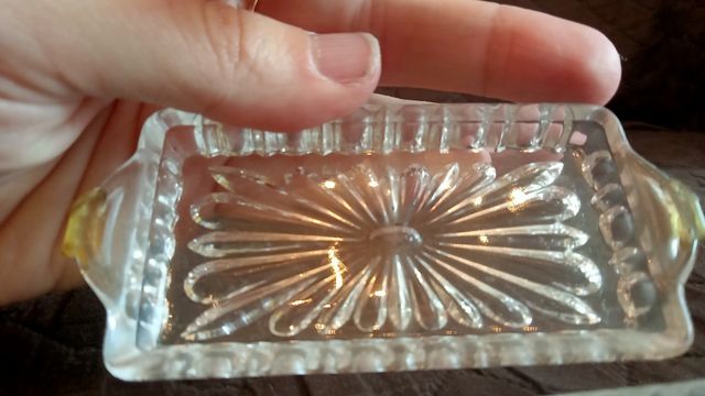 Giro. Vidro Esculpido Alemão Vintage, 5 peças!