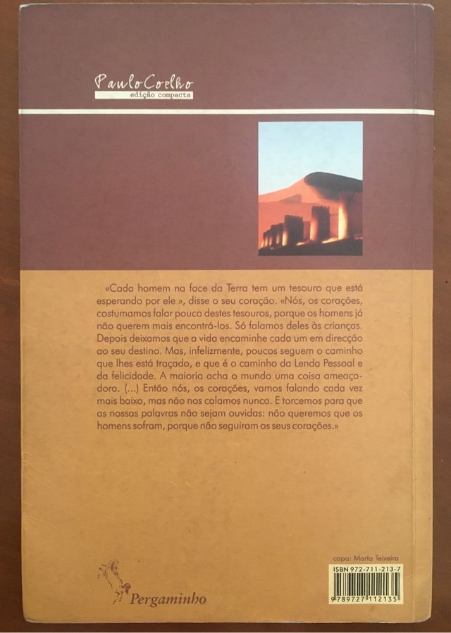 O Alquimista. Libro en portugués de Paulo Coelho