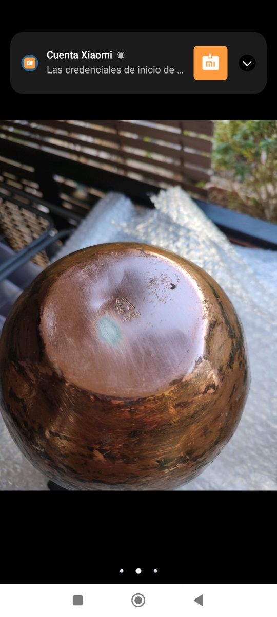 jarra color cobre envejecido