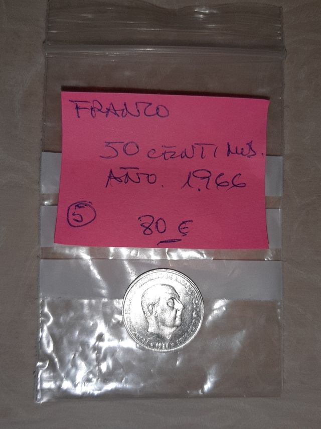 MONEDA DE 50 CÉNTIMOS DE FRANCO
