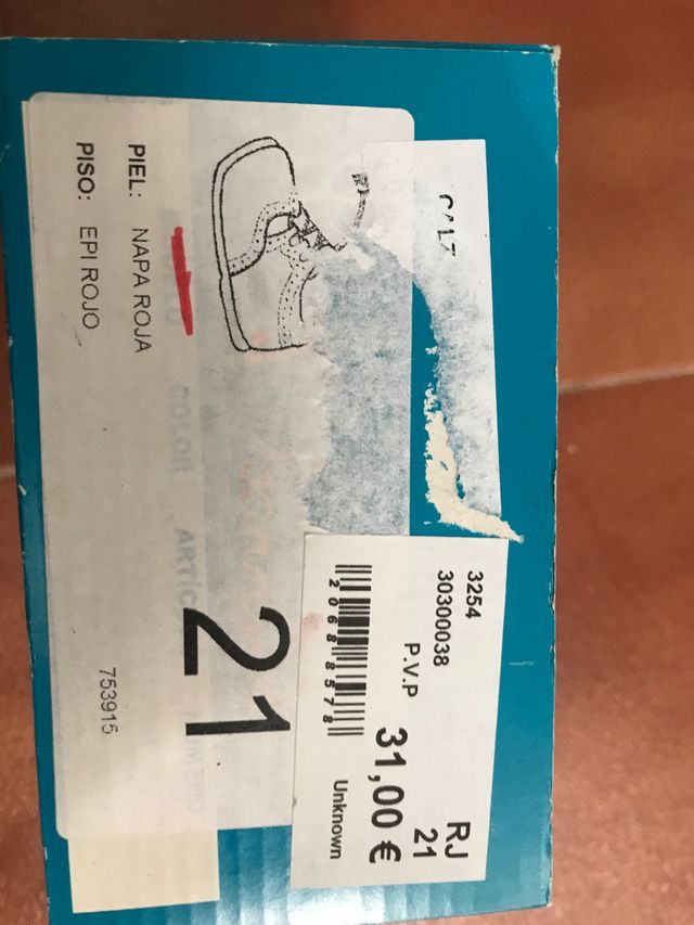 Zapato para niñ@. Número 19
