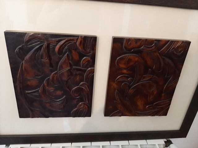 Cuadro relieve madera
