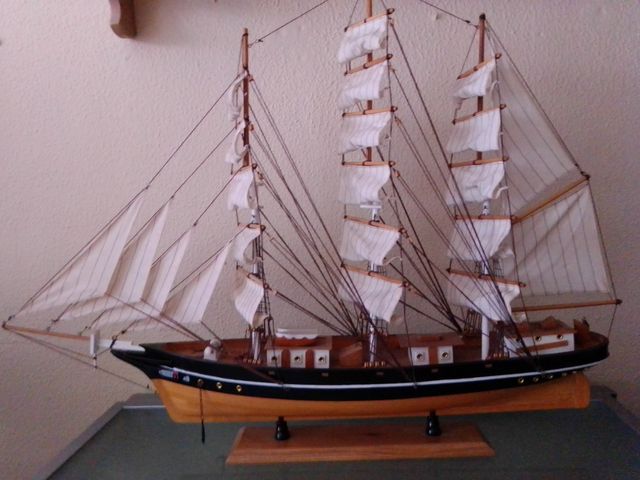 Maqueta de Barco Grande en Madera 99cm x 70cm