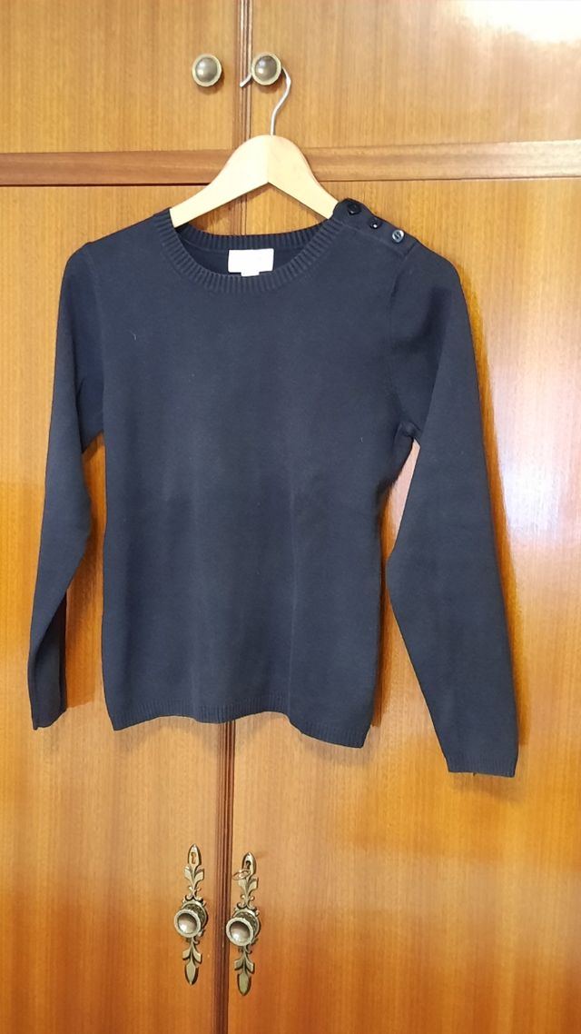 JERSEY AZUL MARINO CON BOTONES  talla S