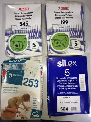 Bolsas aspirador repuestos rowenta,taurus ecron de segunda mano por 3 EUR  en Zaragoza en WALLAPOP
