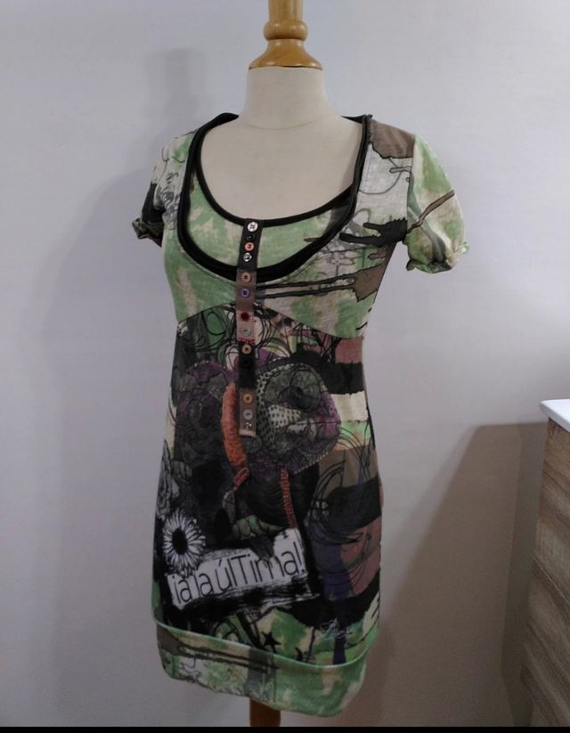 vestido desigual talla S