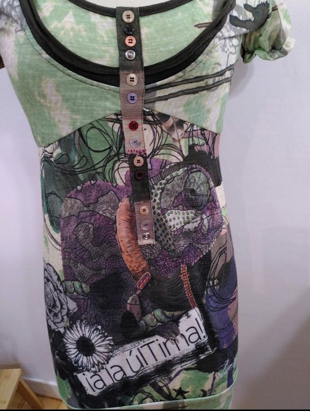 vestido desigual talla S