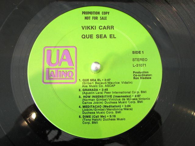€ Vikki Carr ‎– Que Sea El 1971 LP US Promo Pop
