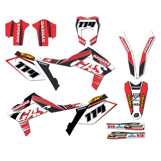 Kit de pegatinas moto Enduro Gas-Gas EC 12-17 Roja