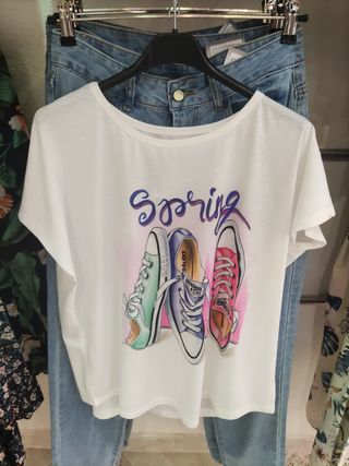 camiseta converse mujer