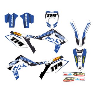Kit Pegatinas moto Enduro Gas-Gas EC 12-17 Azul 2