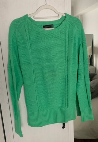 Jersey verde menta Zara de segunda mano por 25 EUR en Madrid en WALLAPOP