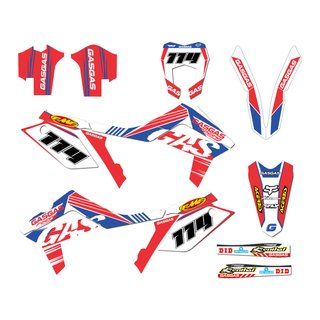 Pegatinas moto Enduro Gas-Gas EC 12-17 Azul Rojo