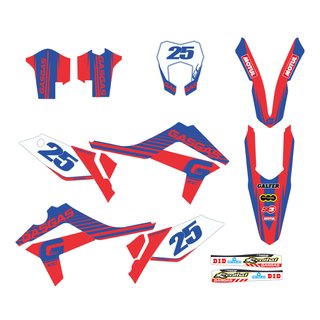 Pegatinas moto Enduro Gas-Gas EC 12-17 Azul Rojo 2