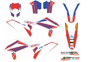 Pegatinas moto Enduro Gas-Gas EC 12-17 Azul Rojo 3