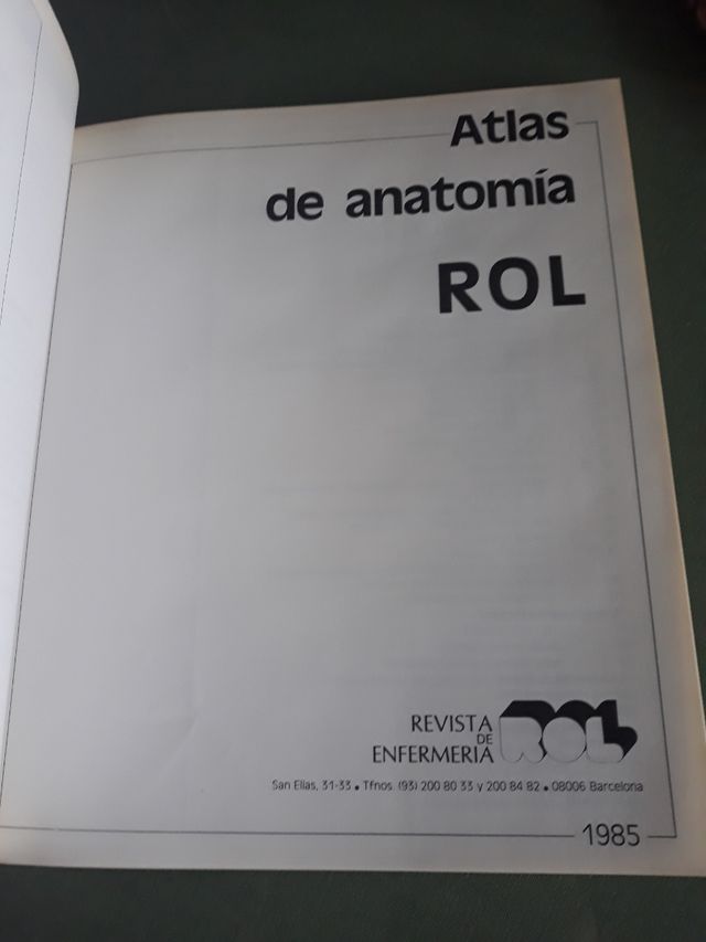 Atlas de anatomía Rol 1985