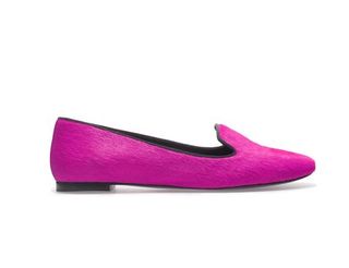 Zapato Slippers pelo fucsia ZARA de segunda mano por 18 EUR en Espinardo en  WALLAPOP